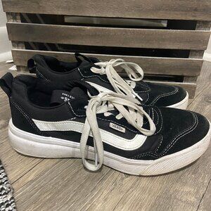 Black and White Vans Sneakers Shoes